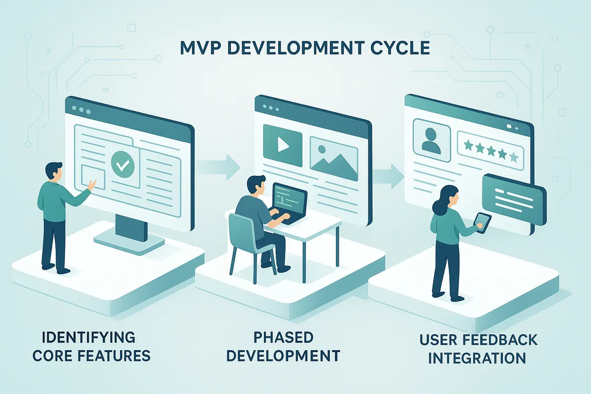MVP development cycle - web development for startups