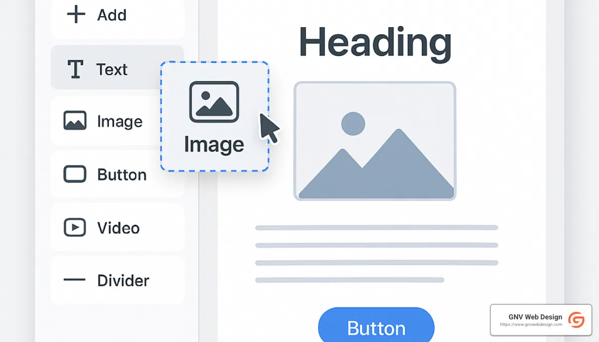 website builder interface with drag and drop features - Affordable web design packages