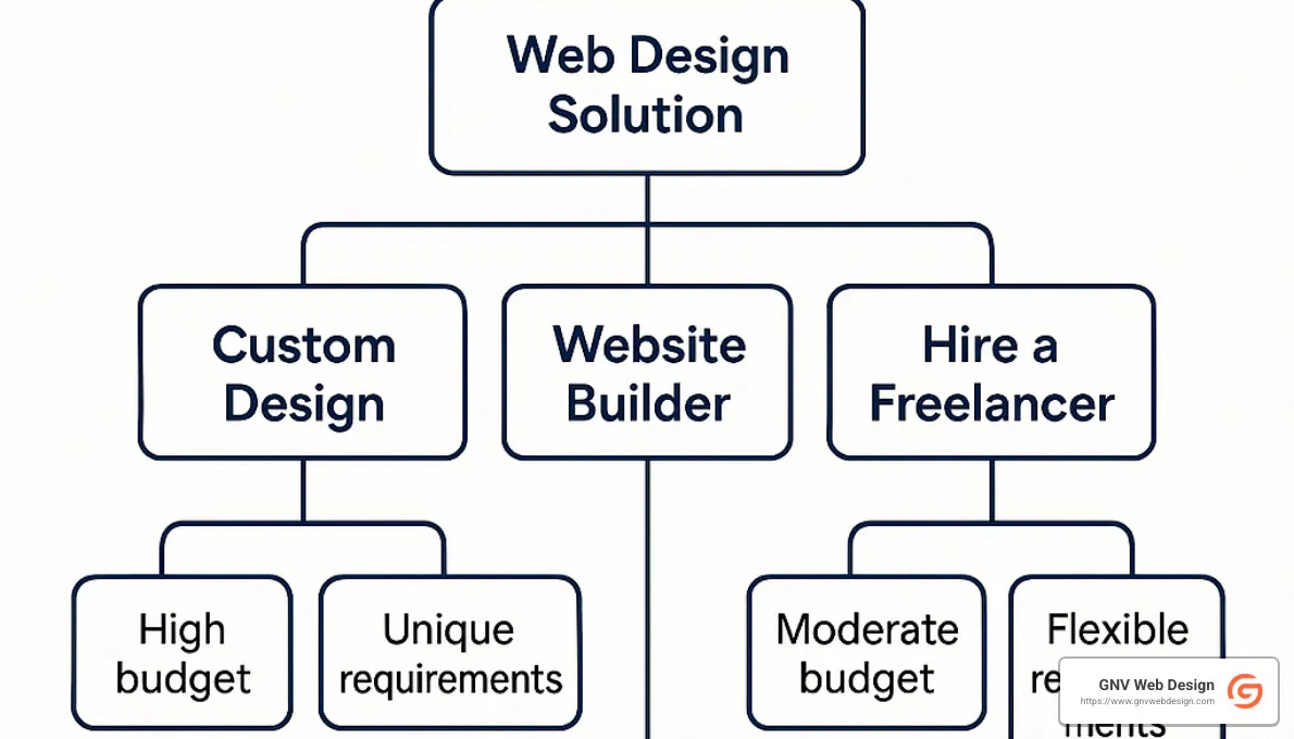 decision tree for choosing web design solutions - Affordable web design packages