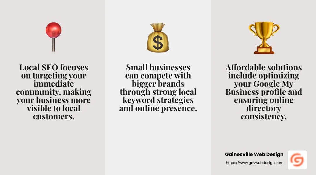 Local SEO Boost - affordable local seo services infographic 3_facts_emoji_grey