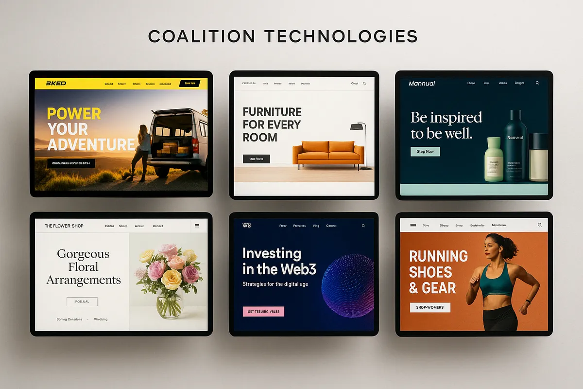 Coalition Technologies portfolio showcasing custom web development projects - website development company