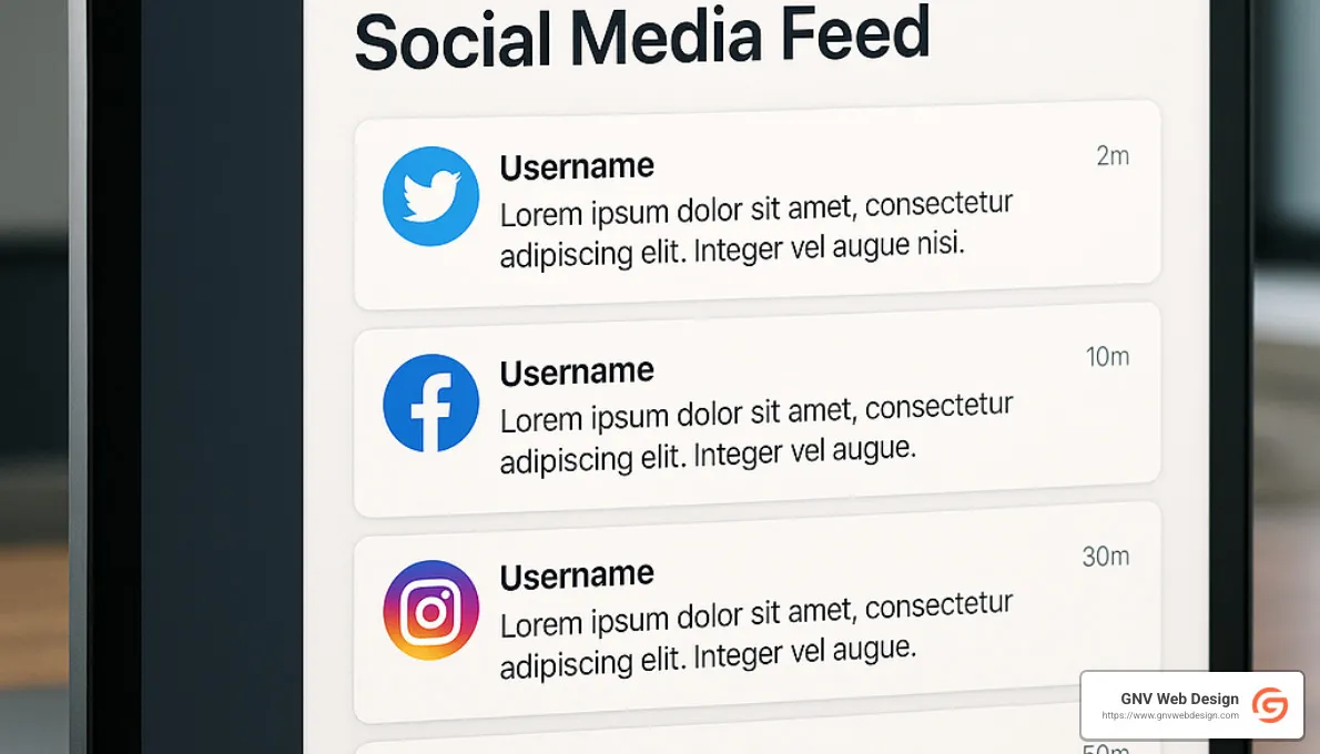 Embedded social media feed - Website social media integration