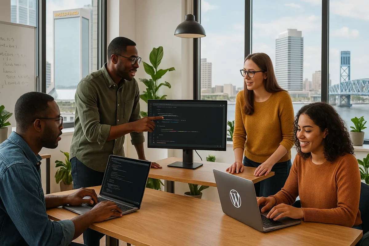 wordpress developers collaborating in jacksonville - WordPress development Jacksonville