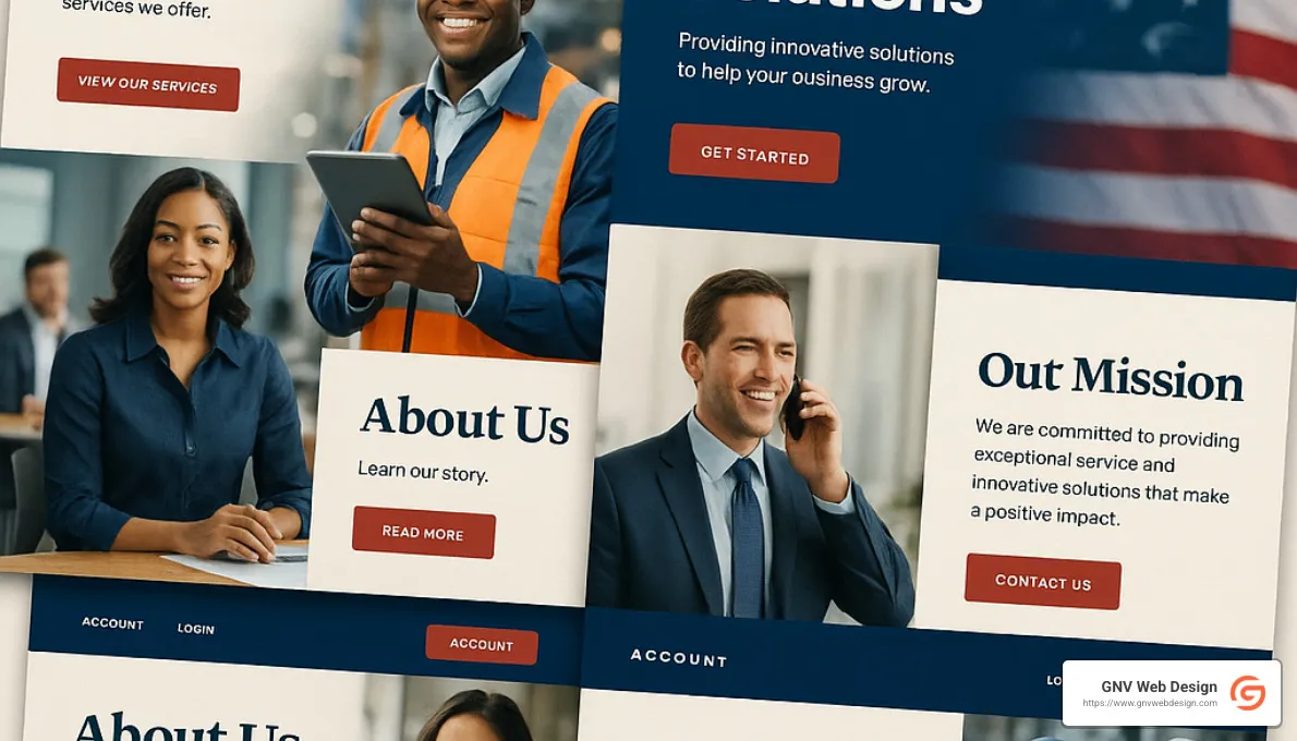 customized branding examples on websites showing consistent brand identity - custom web development