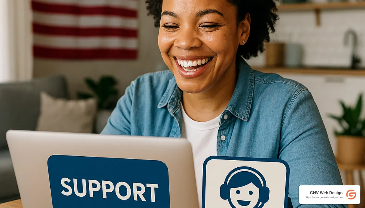 happy customer receiving quick support - 24/7 customer support