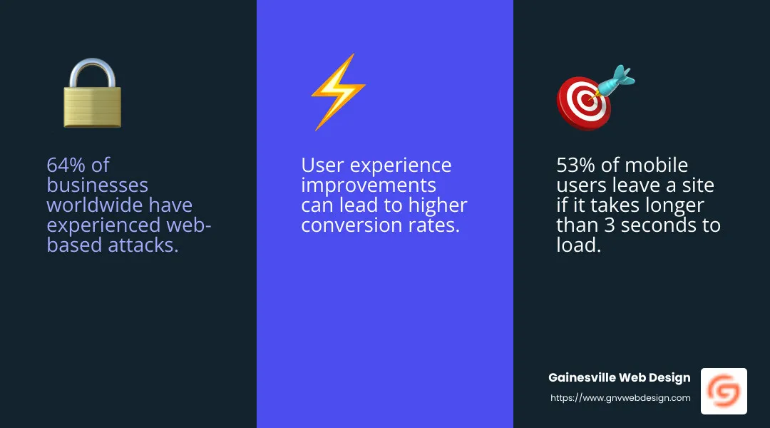 Quote about the importance of website maintenance for user experience - Tampa Bay website maintenance infographic 3_facts_emoji_blue