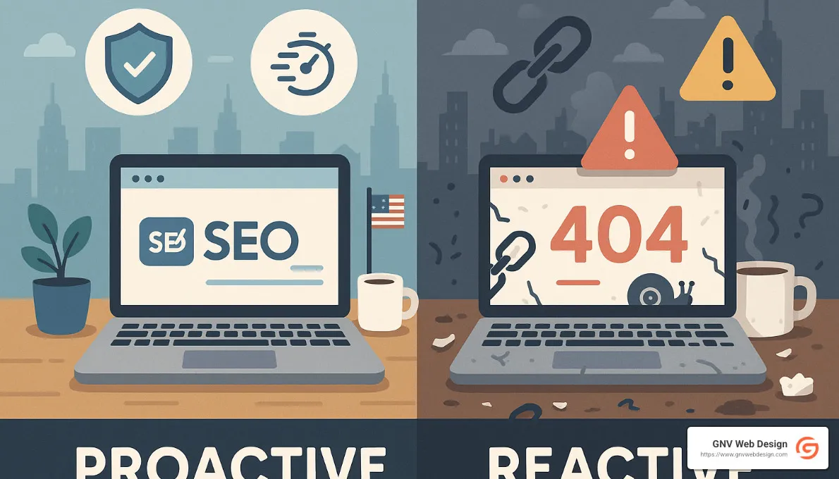 Comparison of proactive vs reactive maintenance approaches and their impacts - website maintenance agency tallahassee