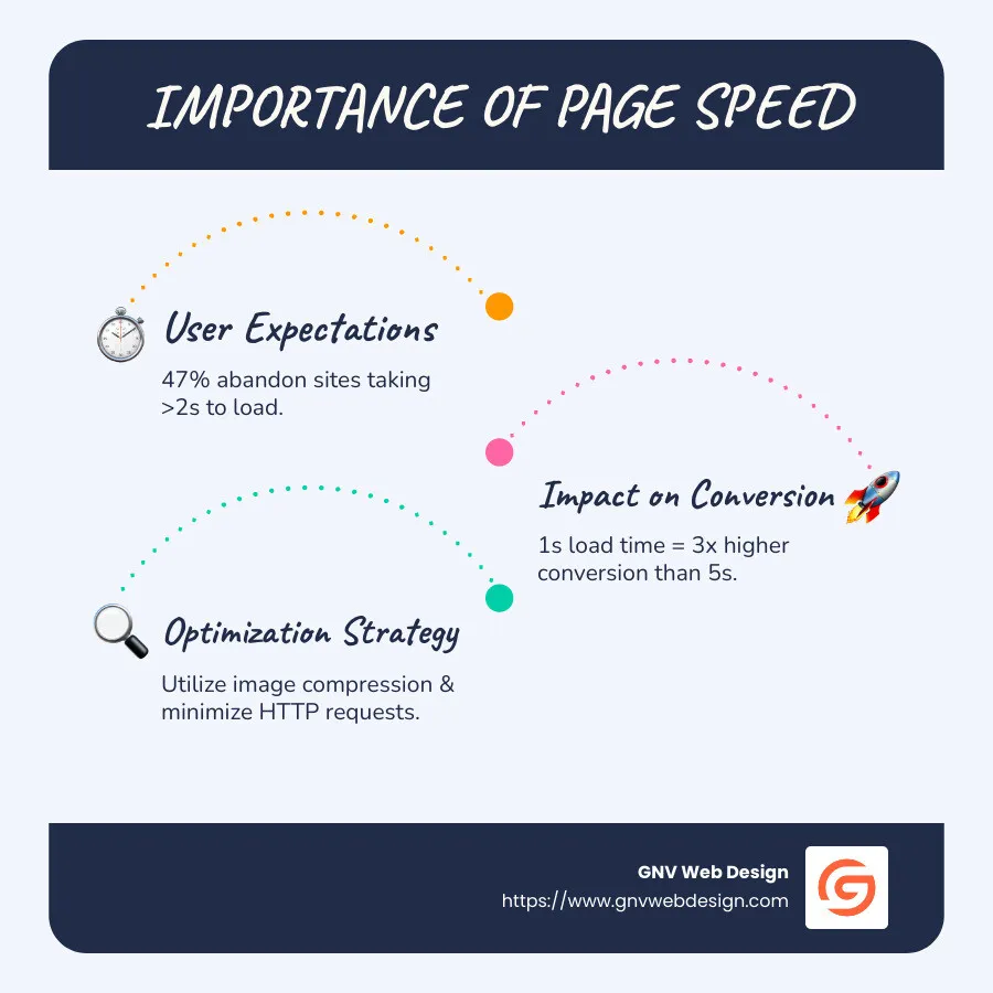 47% of visitors abandon a website if it takes more than 2 seconds to load - Mobile-friendly site design infographic infographic-line-3-steps-blues-accent_colors