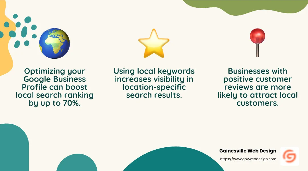 Google Business Profile Optimization Boost - seo for service based business infographic 3_facts_emoji_nature
