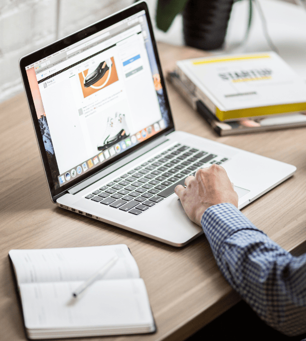 GNV Web Design developer working on a website build.